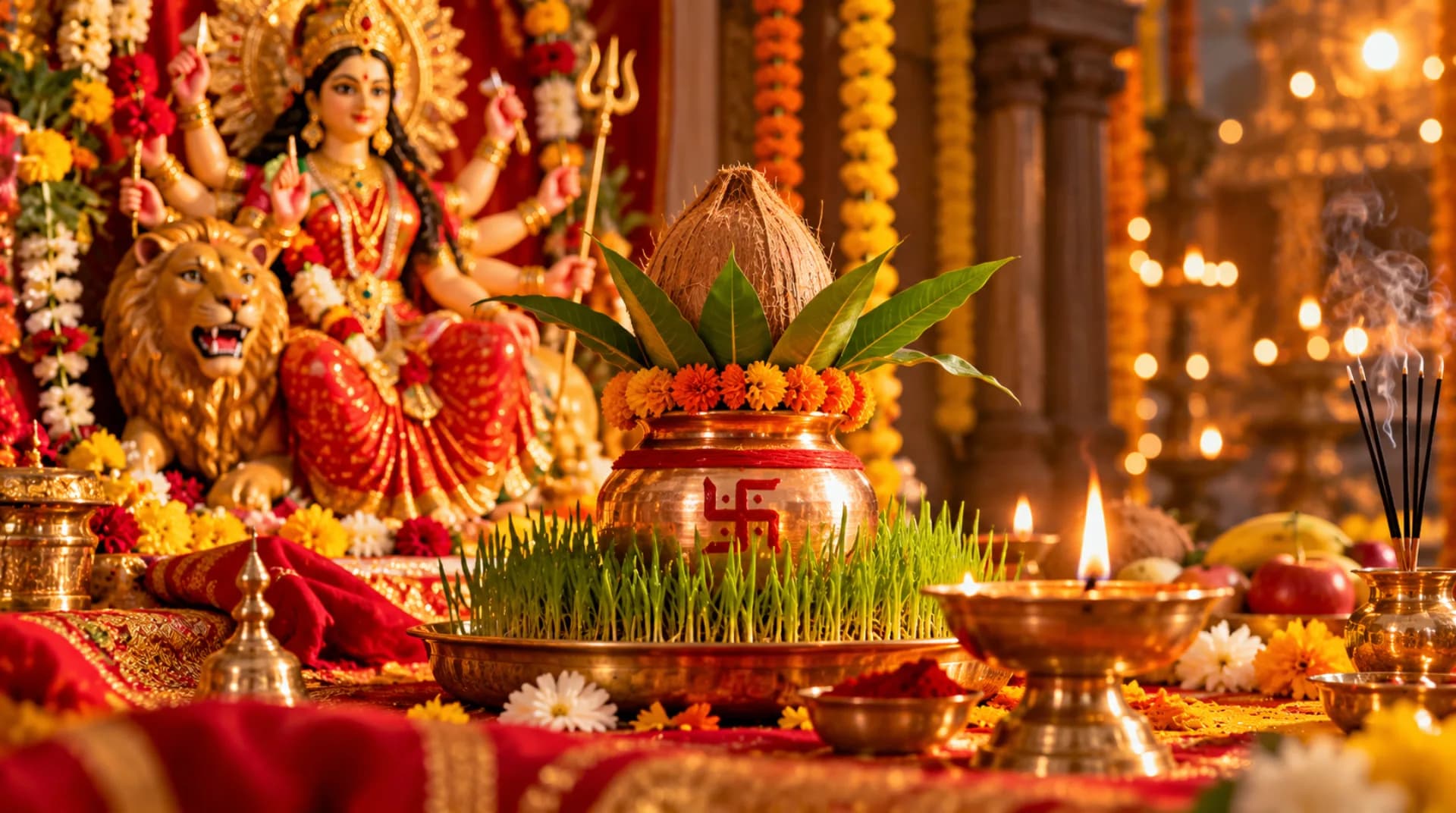 Shardiya Navratri 2026: Date, Ghatasthapana Muhurat & Puja Vidhi